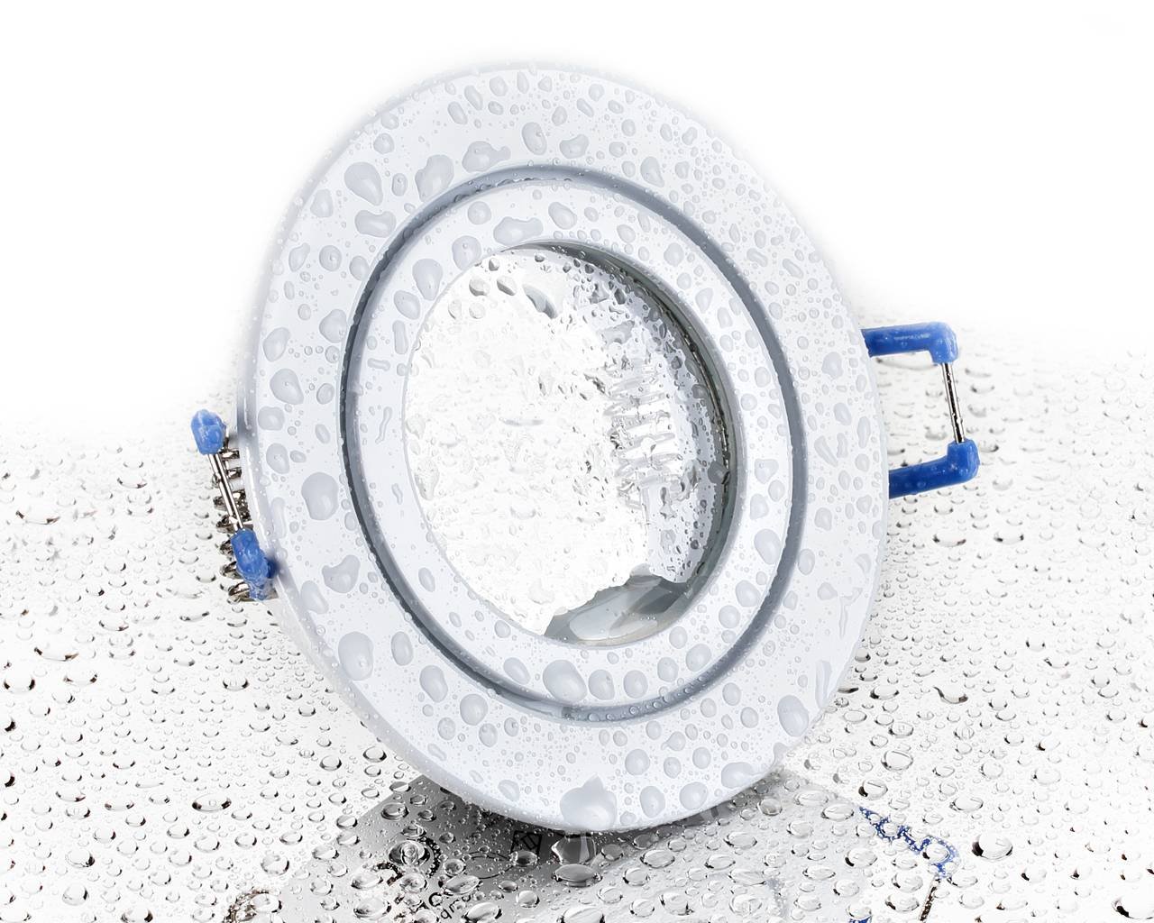 feinlux LED Einbaustrahler Bad IP44 rund weiß GU10
