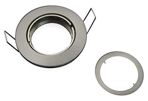 feinlux LED Einbaurahmen GU10 68mm schwenkbar silber rund