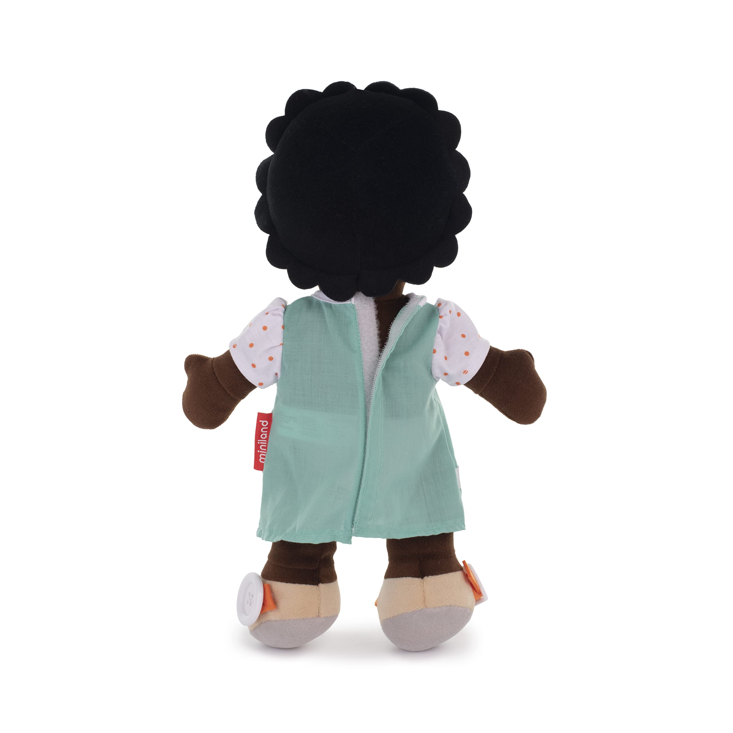 Miniland Diversity Stoffpuppe Afrikanisches Mädchen 40cm Anzieh