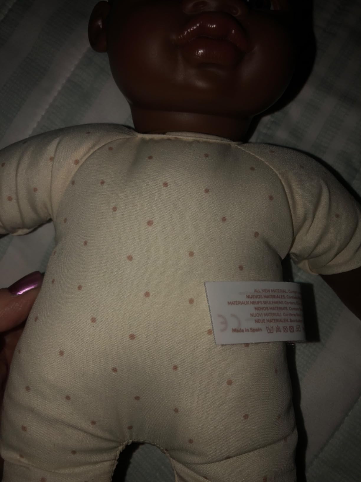 Miniland Dolls Babypuppe 32 cm afrikanisch Stoffkörper