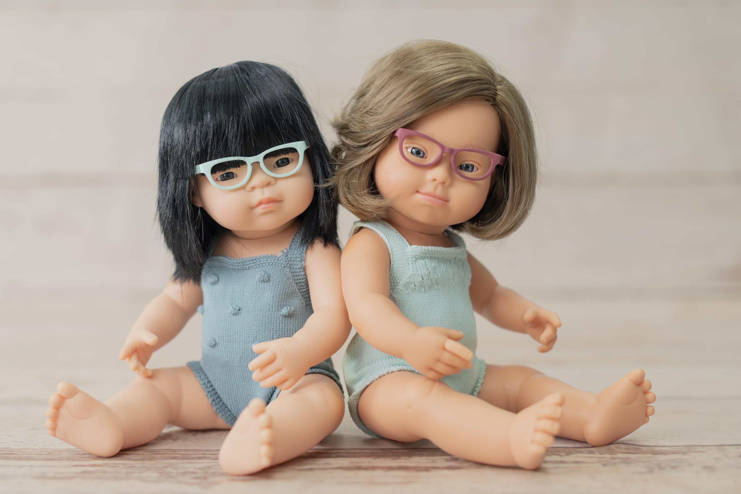 Miniland Dolls Brille 38cm Puppenbrille türkis flexibel