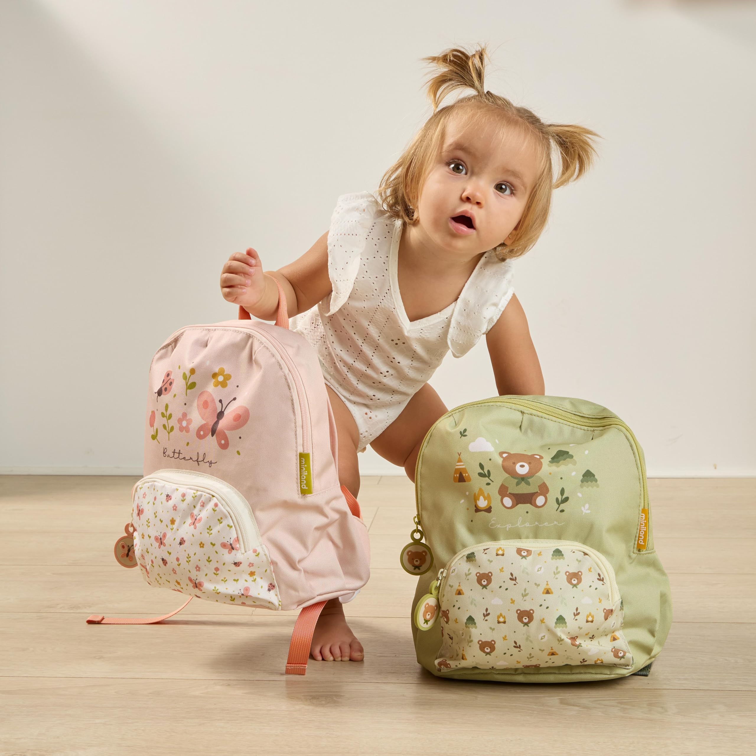 Miniland Backpack Explorer Kinderrucksack Grün