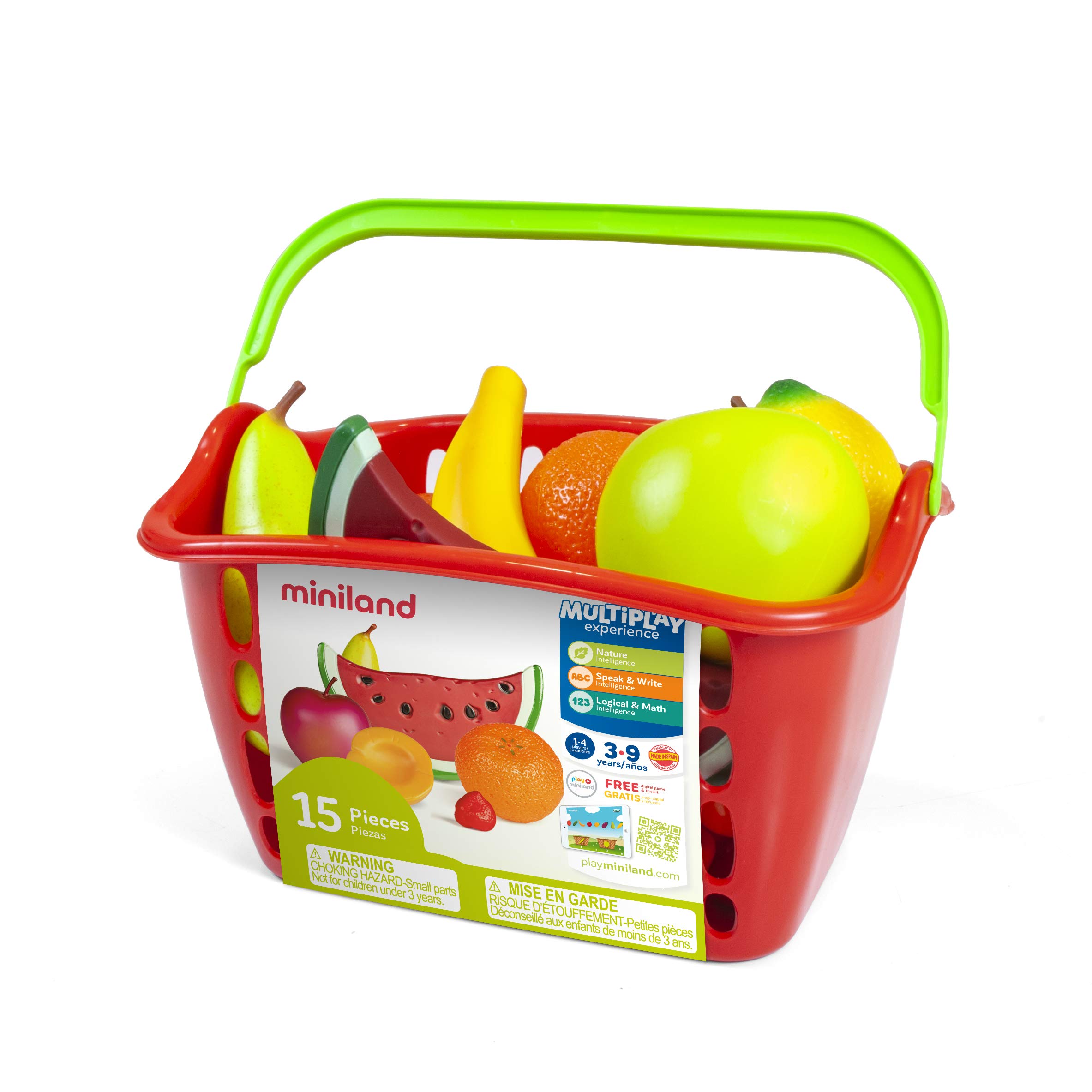 Miniland Nutrition Obst Korb Spielessen 15-teilig 30765