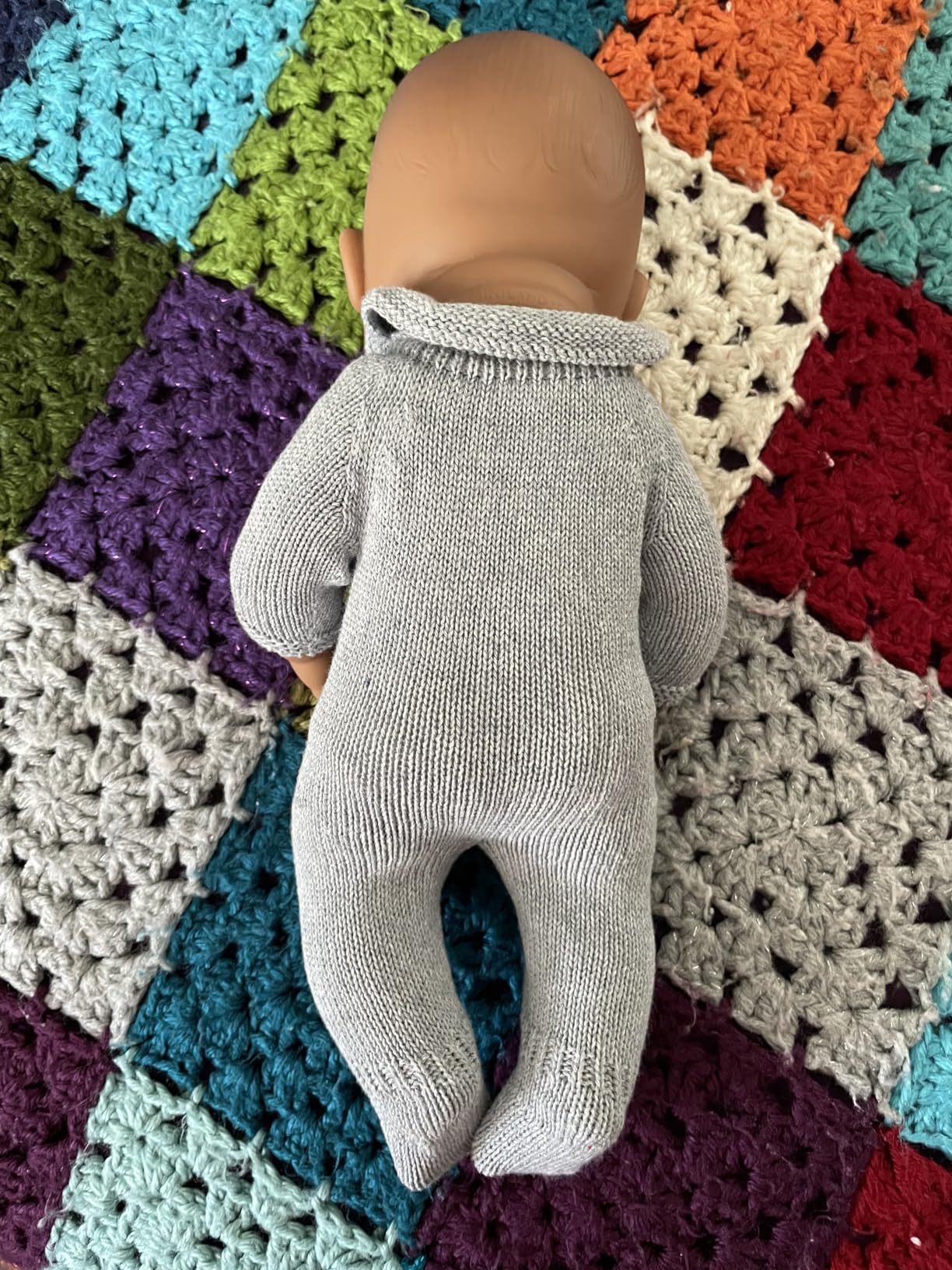Miniland Dolls Strickpyjama blau für 32cm Puppen recycelt