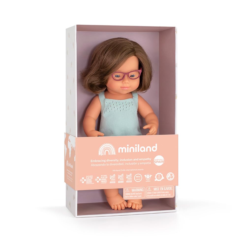 Miniland Dolls Babypuppe Down-Syndrom 38cm kaukasisch