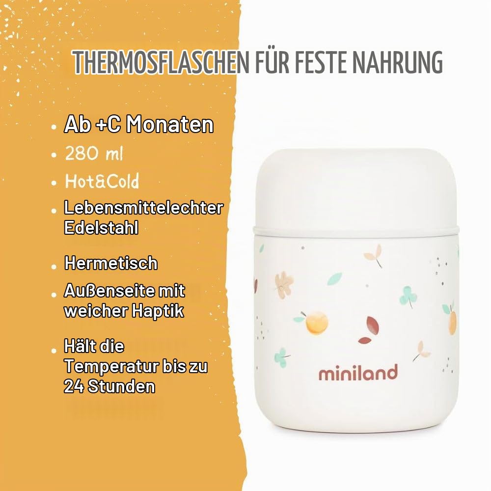 Miniland Thermosbehälter Mini Valencia 280 ml Edelstahl Baby