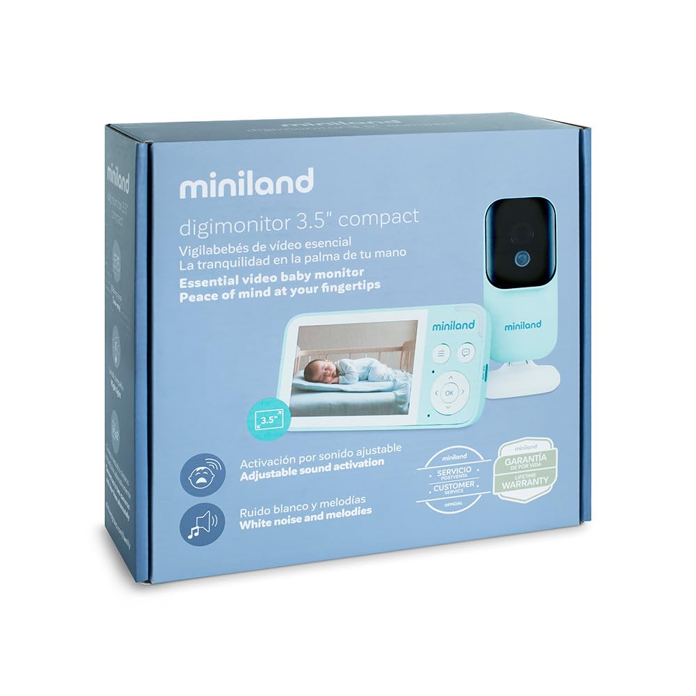 Miniland Digimonitor Compact 3,5 Zoll Babyphone Zoom