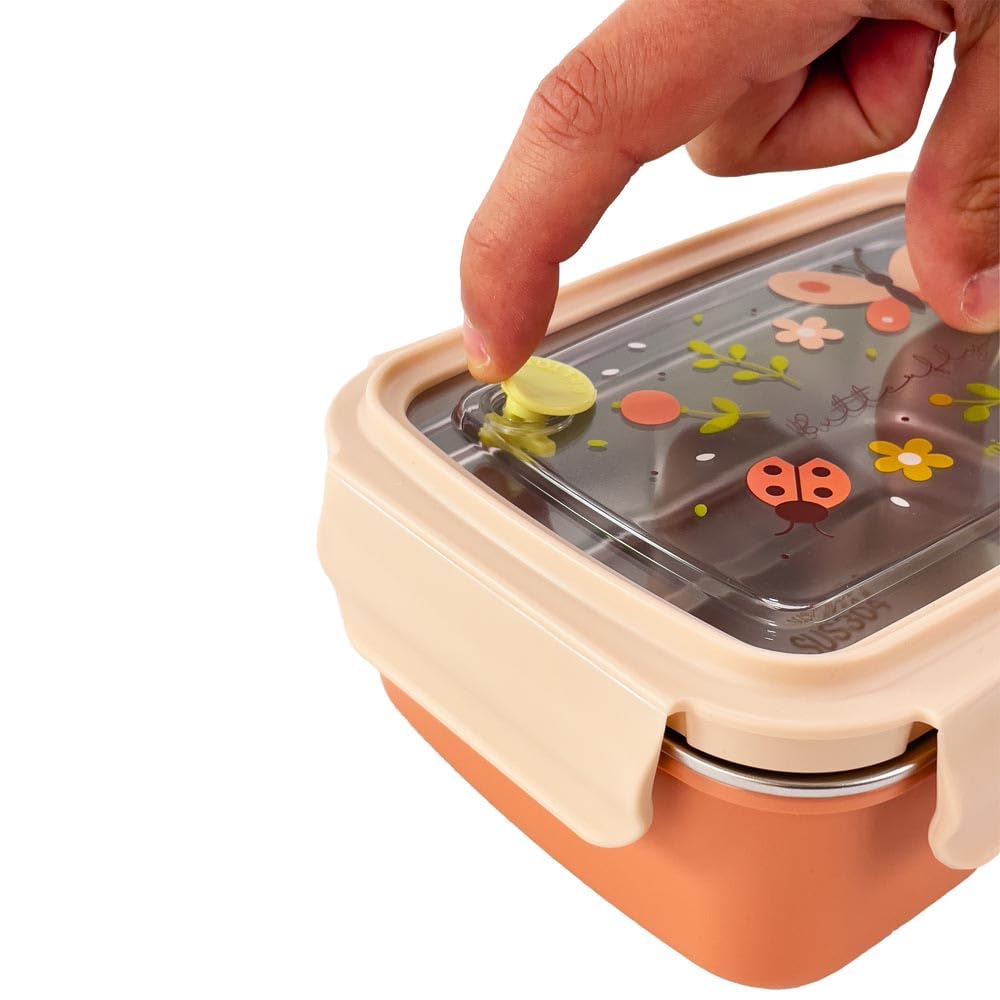 Miniland Steel Lunchbox Butterfly Brotdose 800 ml Edelstahl