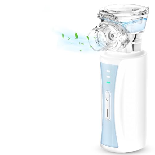 NIKYPJ Inhaler Inhalator USB blau-weiß Mesh-Vernebler 1-5 µm