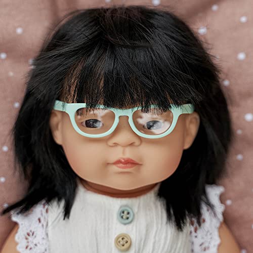 Miniland Dolls Babypuppe asiatisches Mädchen 38cm Brille