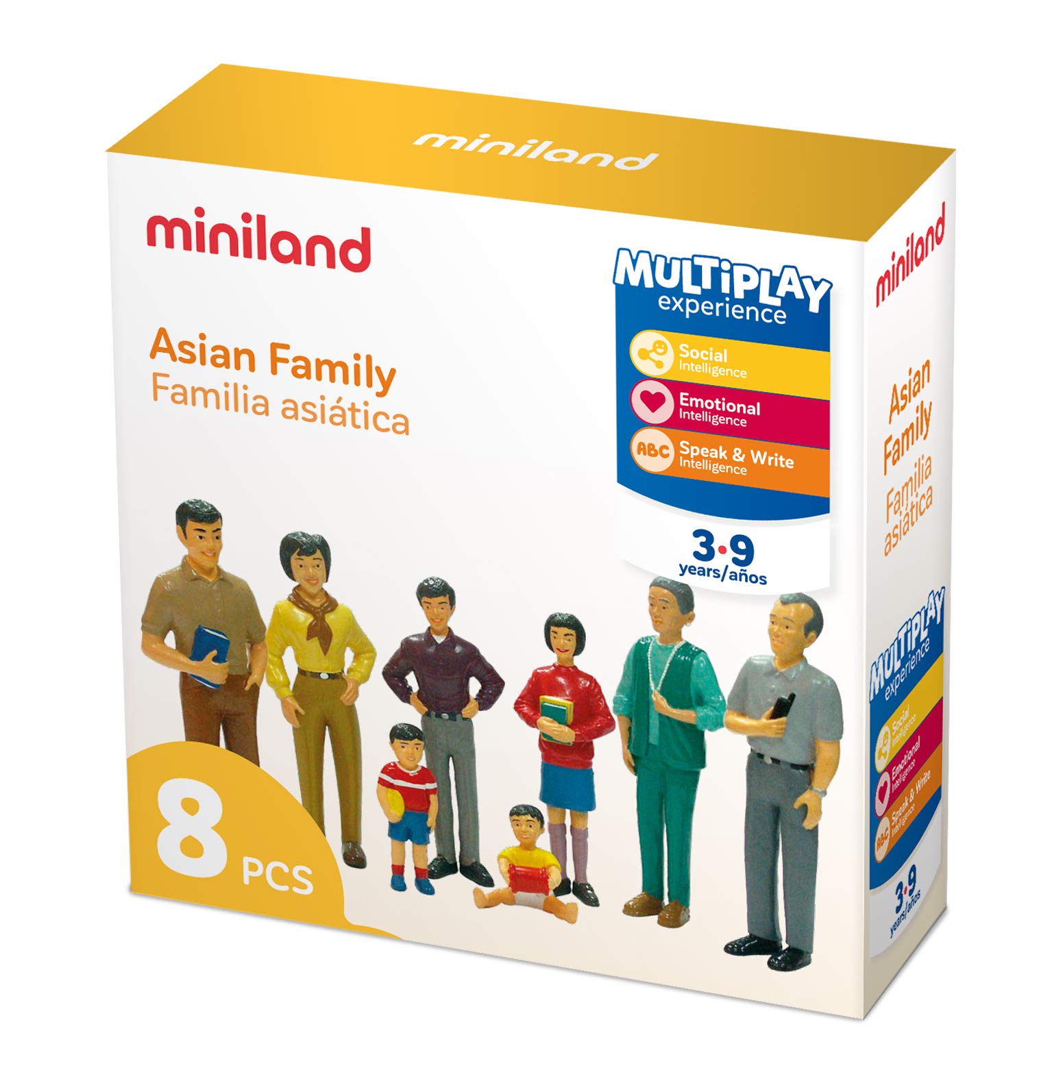 Miniland SEL Asiatische Familie Spielfiguren 8er Set
