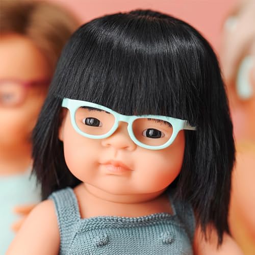 Miniland Colourful Edition Puppe 38 cm Asiatisch mit Brille