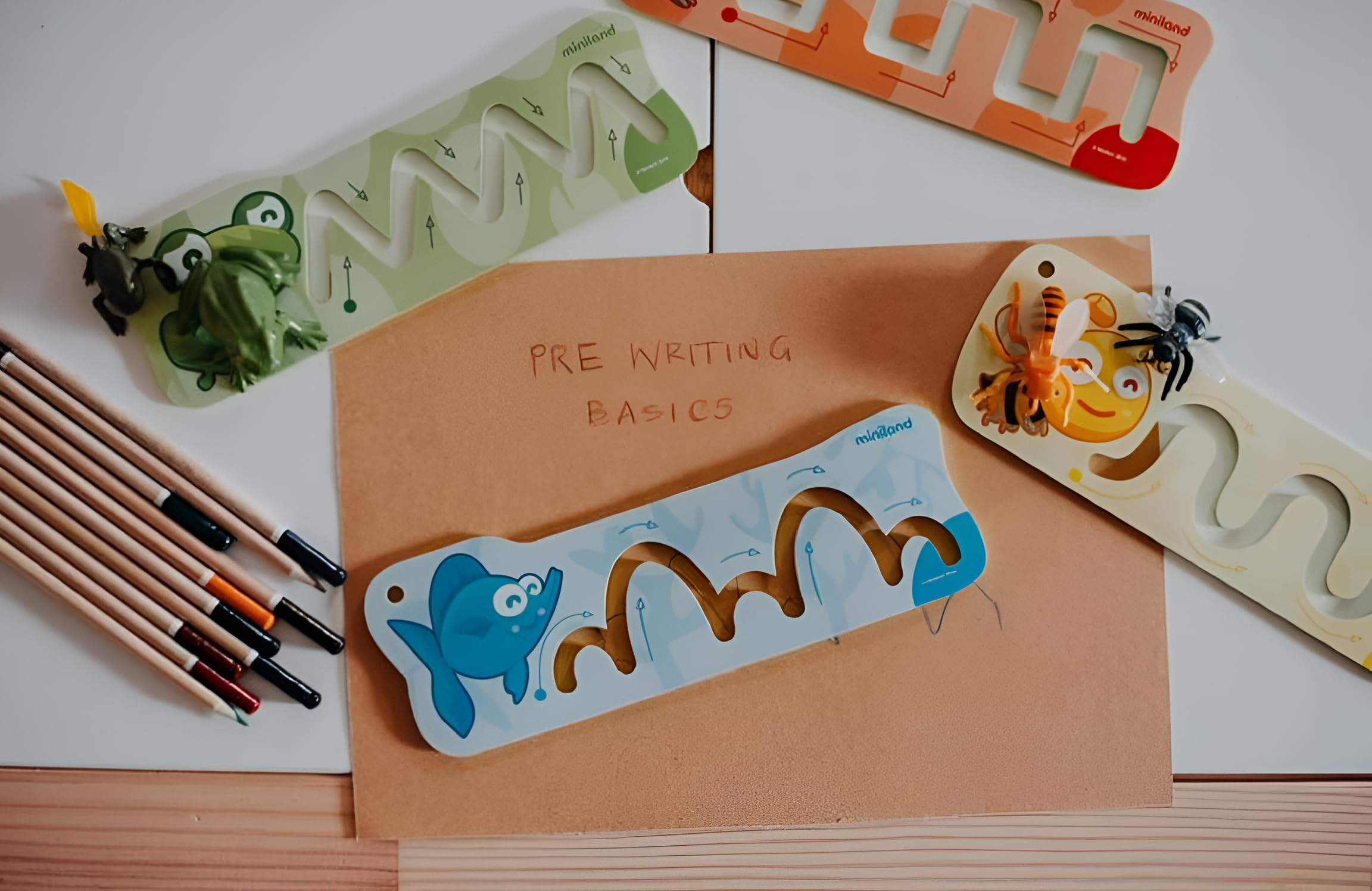 Miniland Vor-Writing Basics Schablonen 4er Set ab 2 Jahren