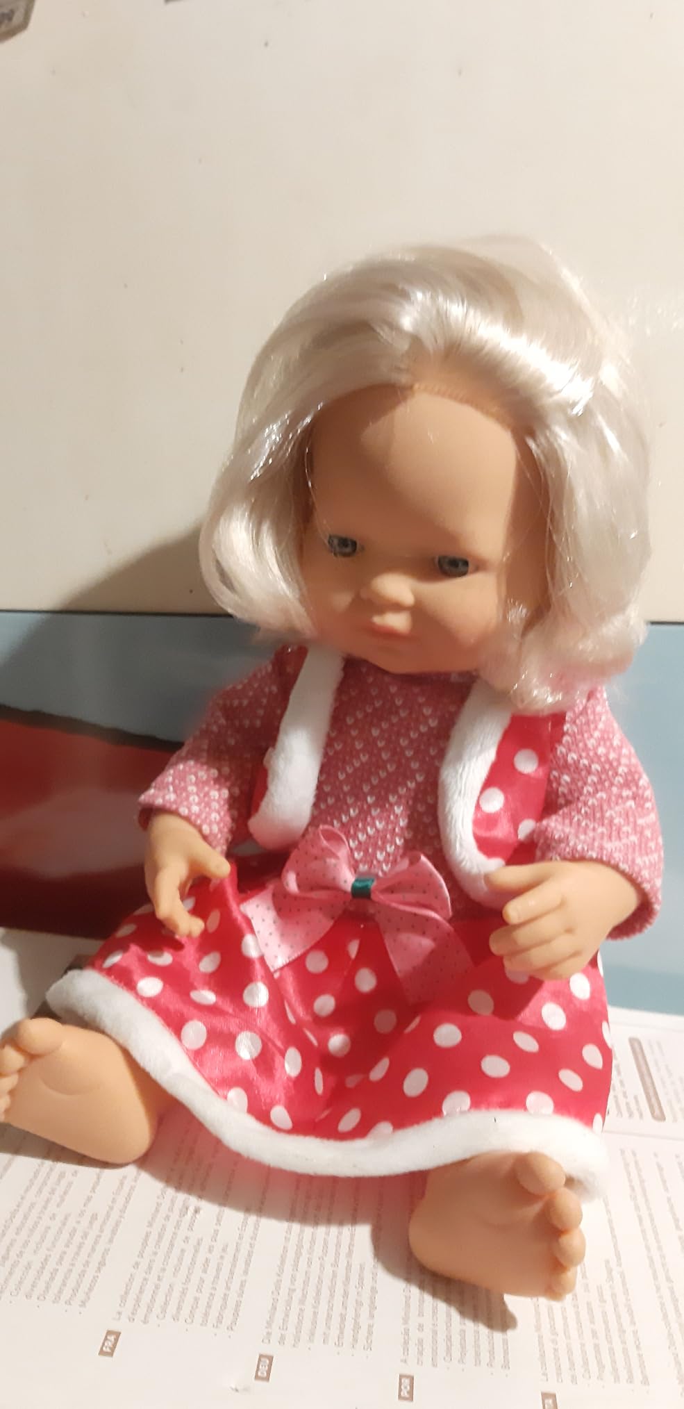 Miniland Babypuppe europäisches Mädchen 38cm Vinyl