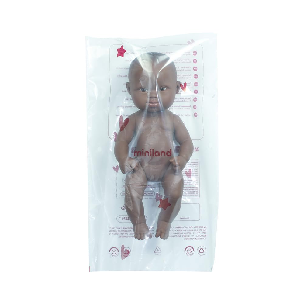 Miniland Dolls Babypuppe 32 cm afrikanisch mit Down-Syndrom