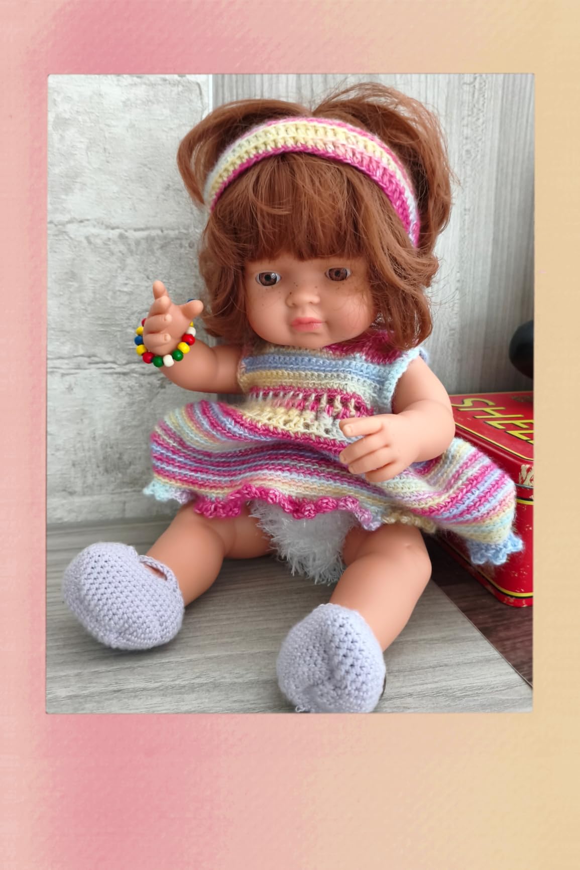 Miniland Dolls Babypuppe 38cm rothaariges Mädchen Vanilleduft