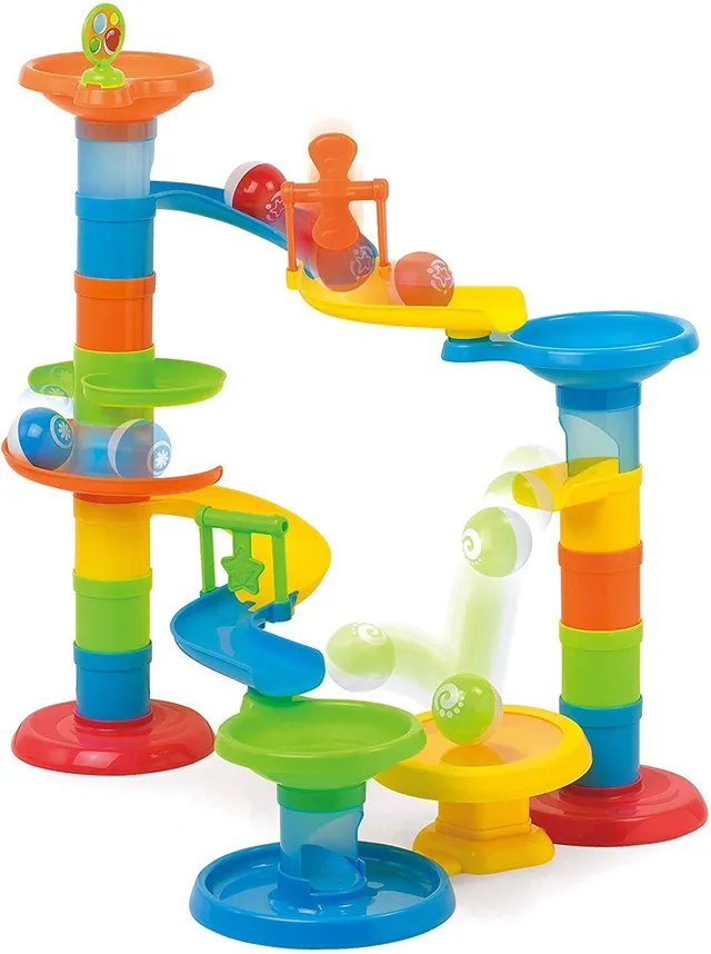 Miniland Roll and Pop Tower Kugelbahn 27 Teile 3 Kugeln
