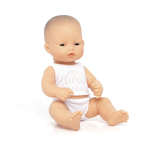 Miniland Dolls Babypuppe Mädchen 32 cm asiatisch Vinyl Unterwäsche