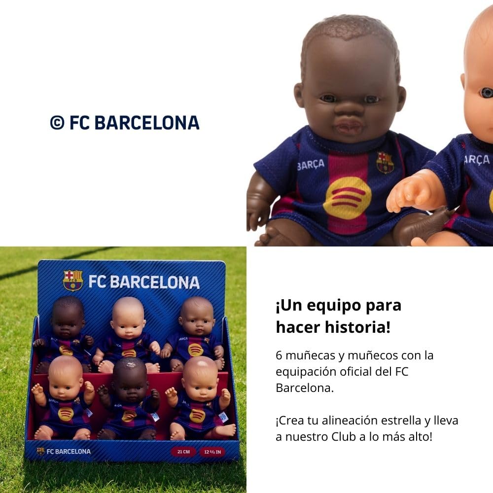 Miniland Dolls FC Barcelona Puppe 21 cm Afrikanisch weiblich