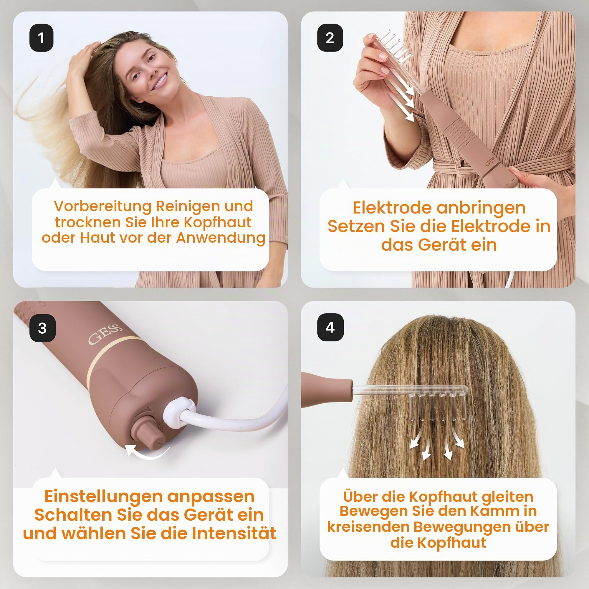 Gess Dars Hochfrequenzgerät 2-in-1 gegen Akne und Haarwuchs