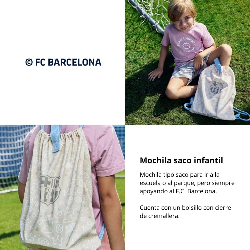 Miniland Kiddie Sack FC Barcelona Turnbeutel mit Kordelzug