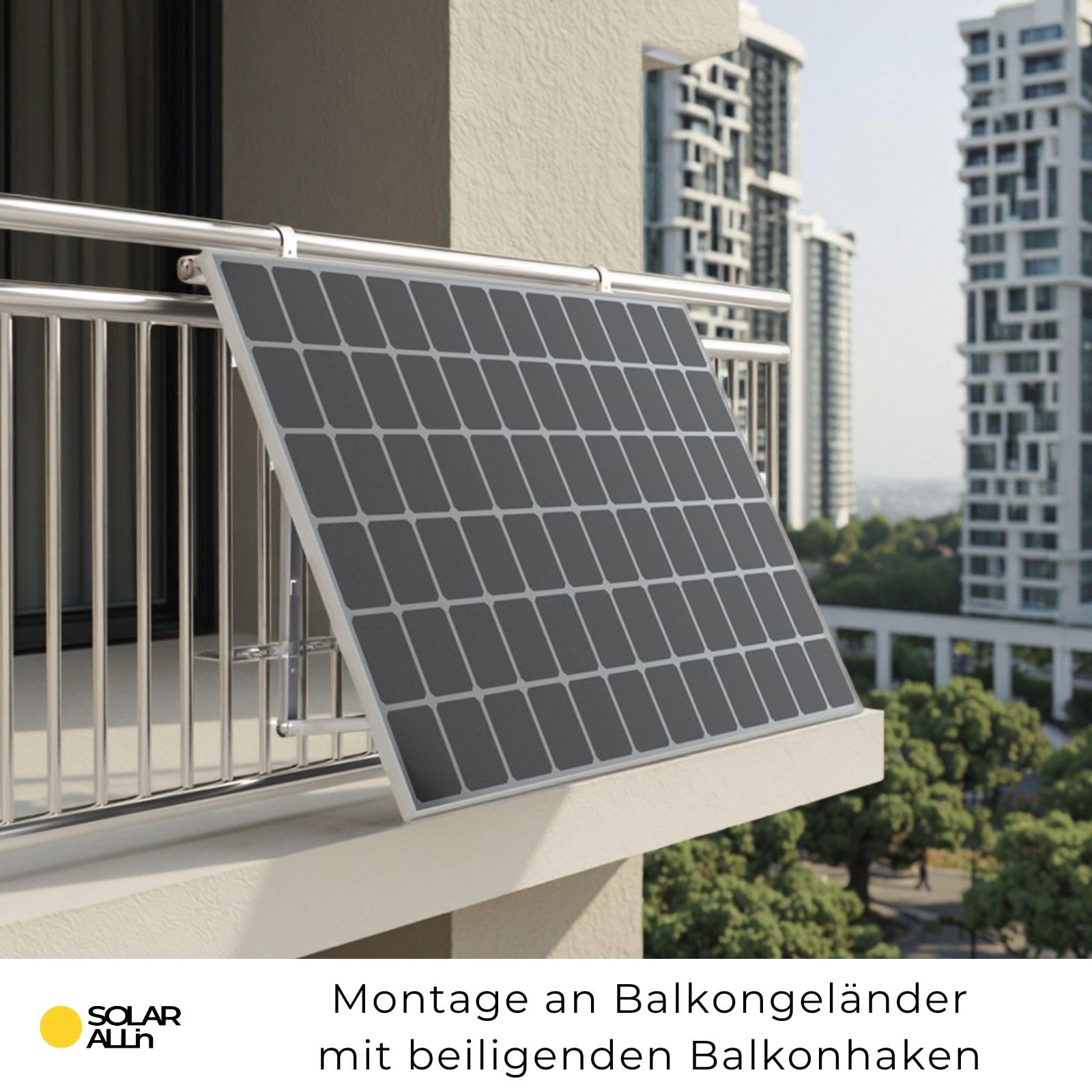 smartEC SOLAR ALLin Montageset Solar Balkonkraftwerk