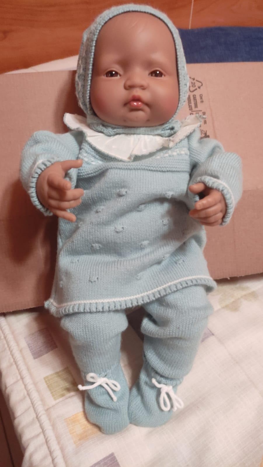 Miniland Babypuppe Südamerikanischer Junge 40cm 31007 Vinyl