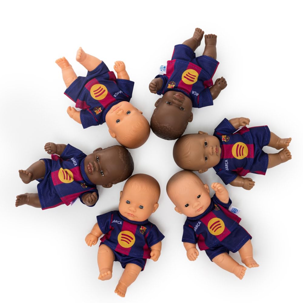 Miniland FC Barcelona Puppe 21 cm Afrikanisch blaugrana Trikot