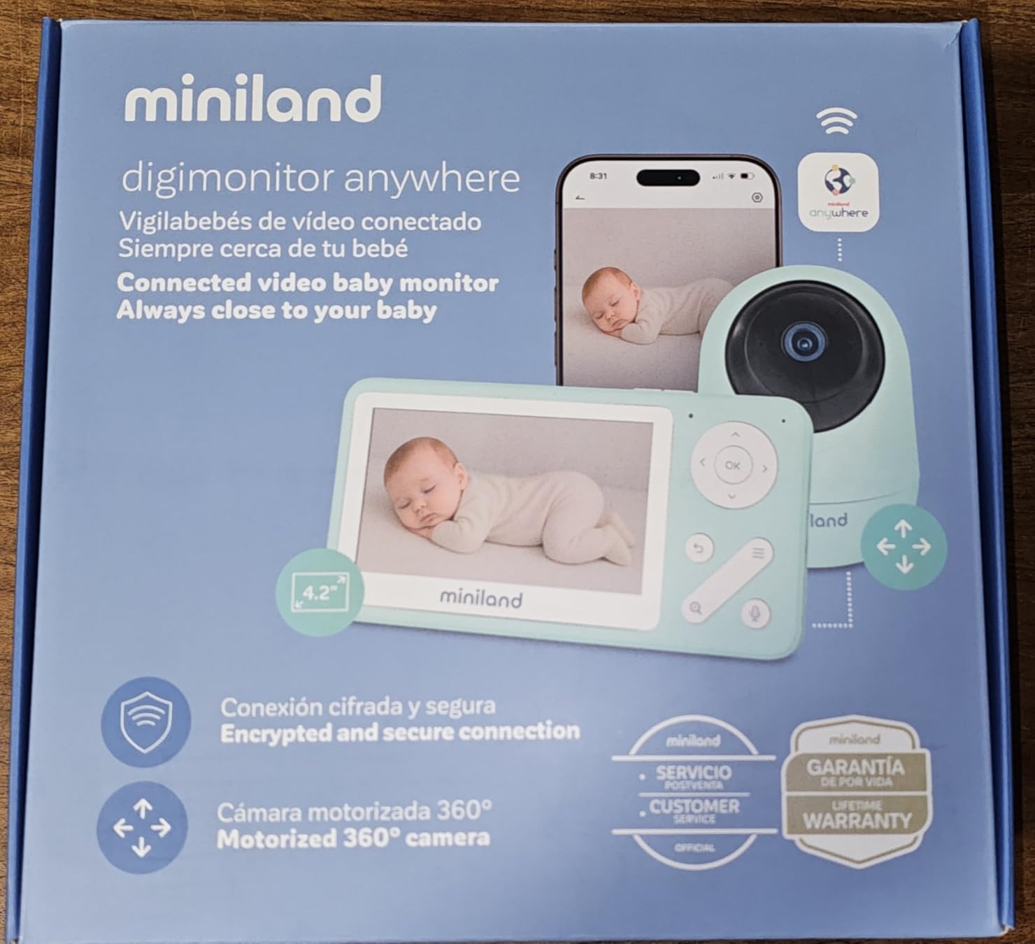Miniland Security Digimonitor Anywhere Babyphone 4,2" App