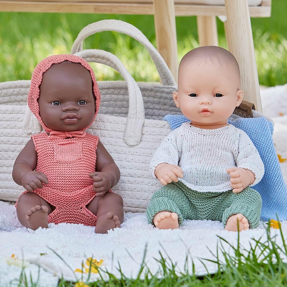 Miniland Dolls 31354 Babypuppe Mädchen 32 cm afrikanisch