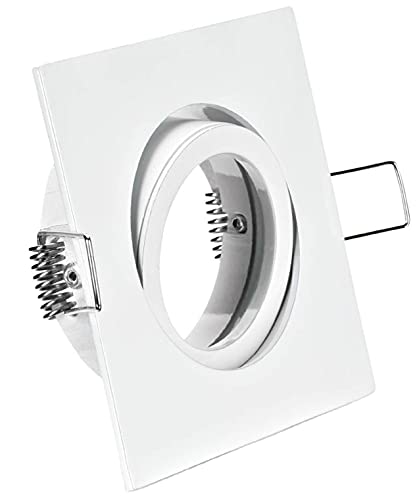 feinlux LED Einbaurahmen Einbaustrahler weiß eckig schwenkbar GU10