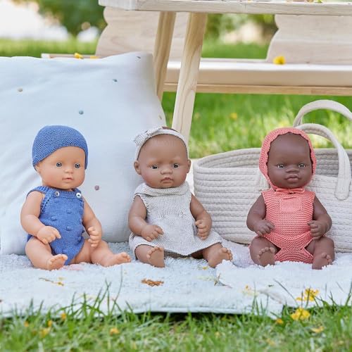 Miniland Dolls 31354 Babypuppe Mädchen 32 cm afrikanisch