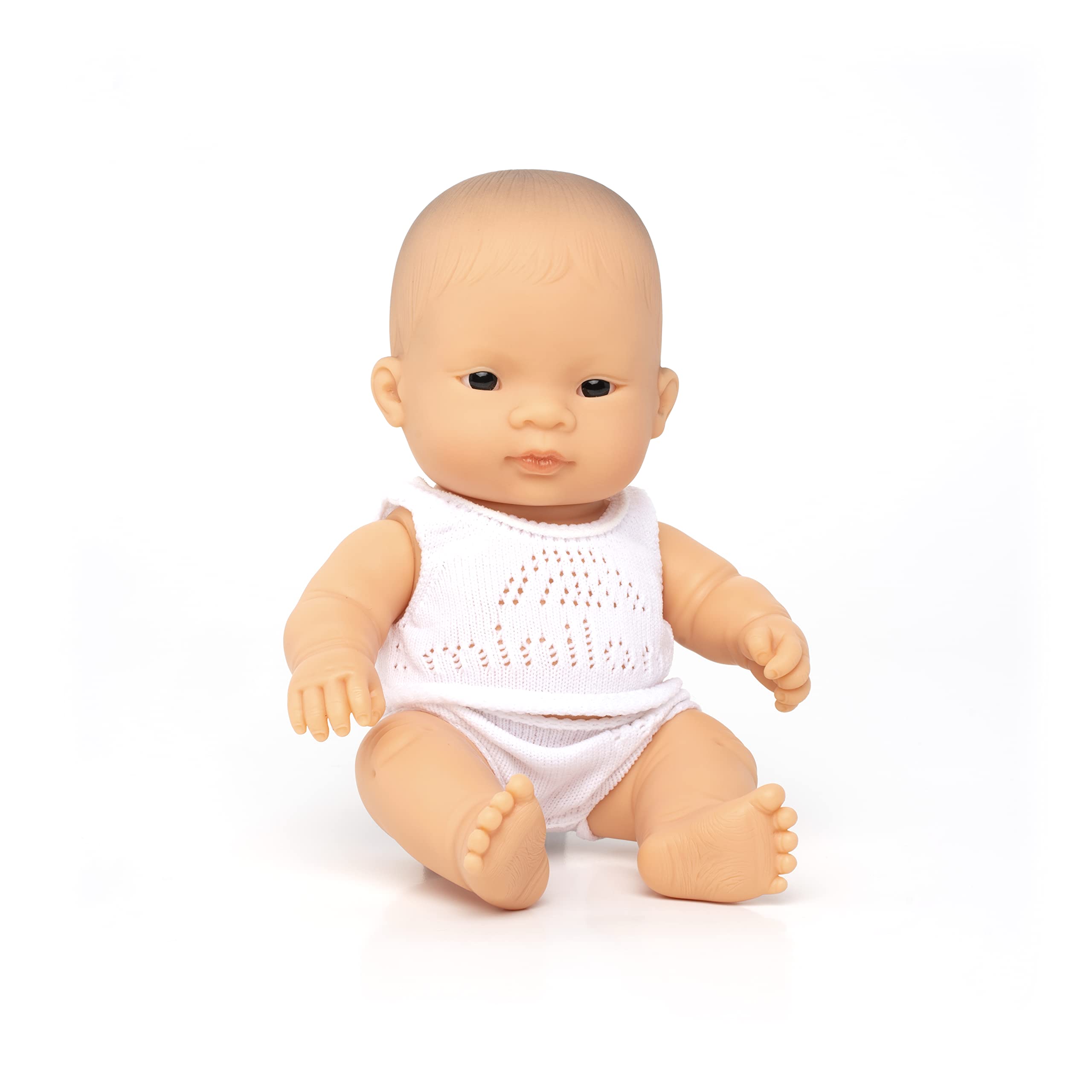Miniland 31124 Baby Puppe 21 cm Afrikanisches Mädchen