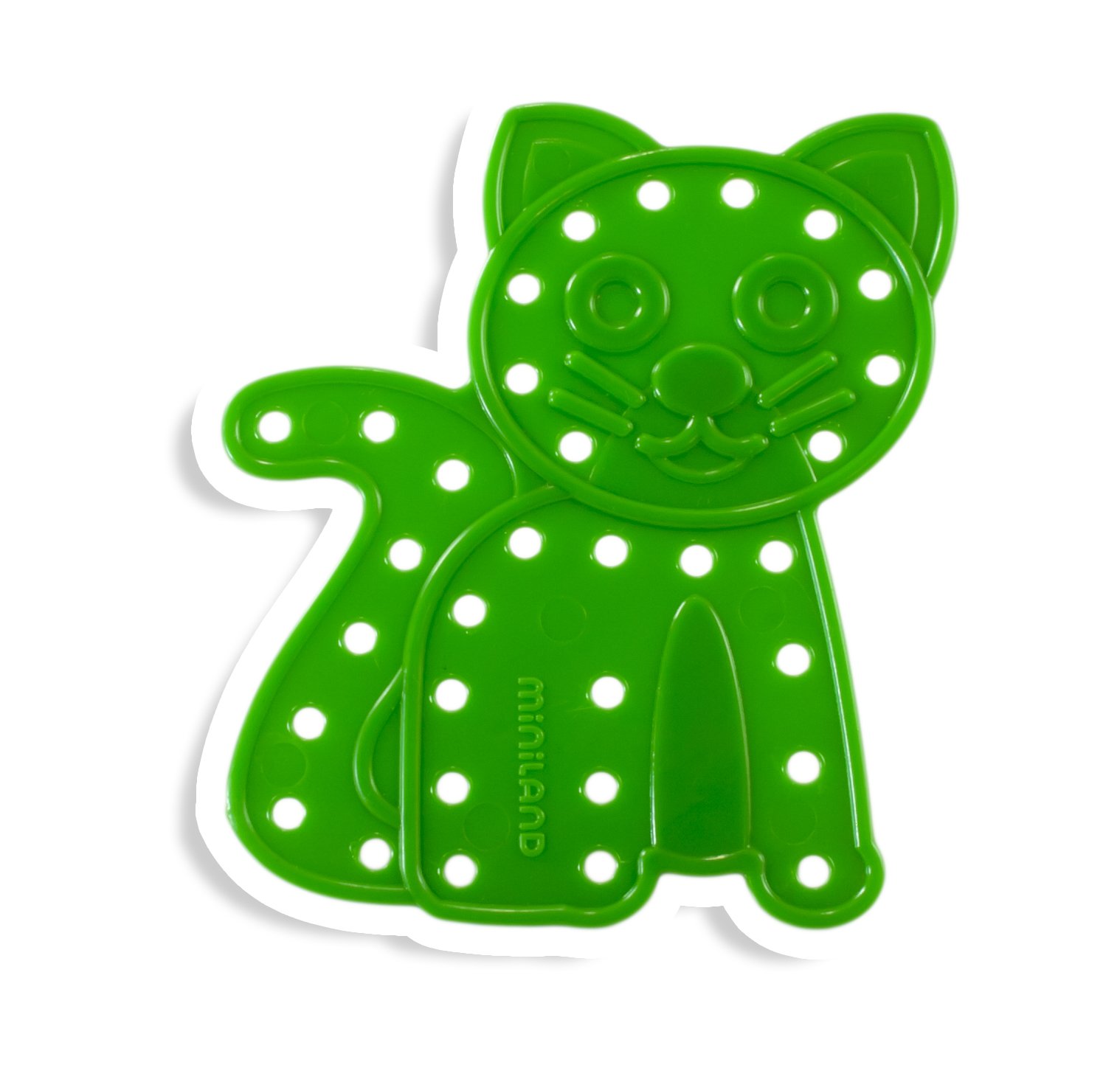 Miniland Animal Lacing Fädelspiel 8 Figuren 10 Schnüre