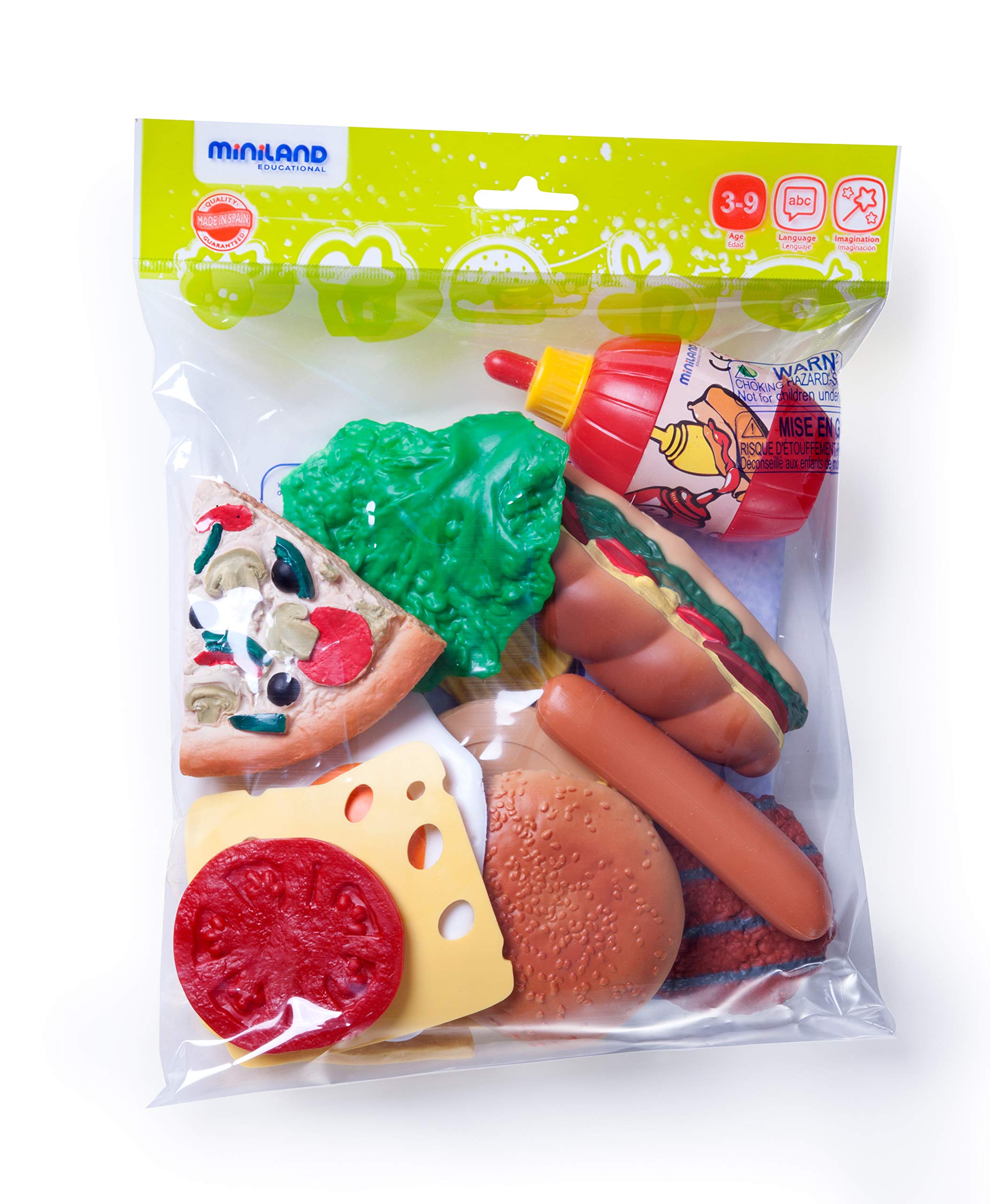 Miniland Nutrition 30585 Fast-Food Set 19 Teile