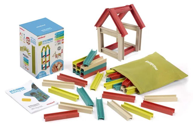Miniland ECO Beams Building Set Bauset 32 Balken nachhaltig