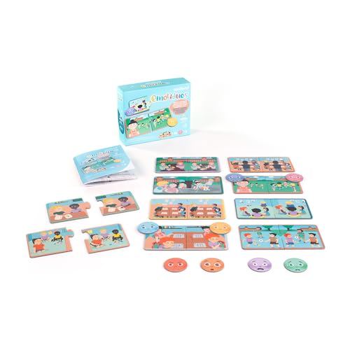 Miniland Emotiduos Brettspiel ab 2 Jahren 10 Puzzles Emotionen