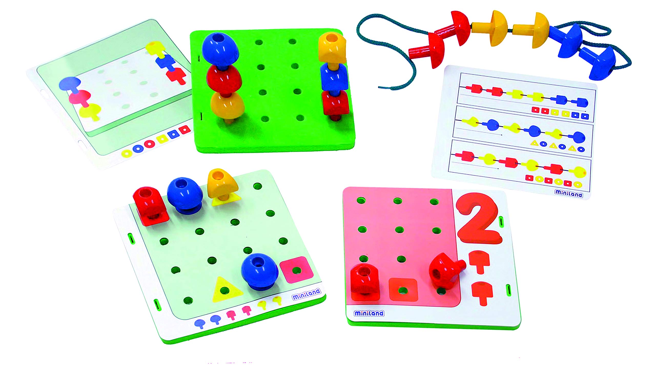 Miniland Activity Pins 31785 Steckspiel 144 Stecker Mathe