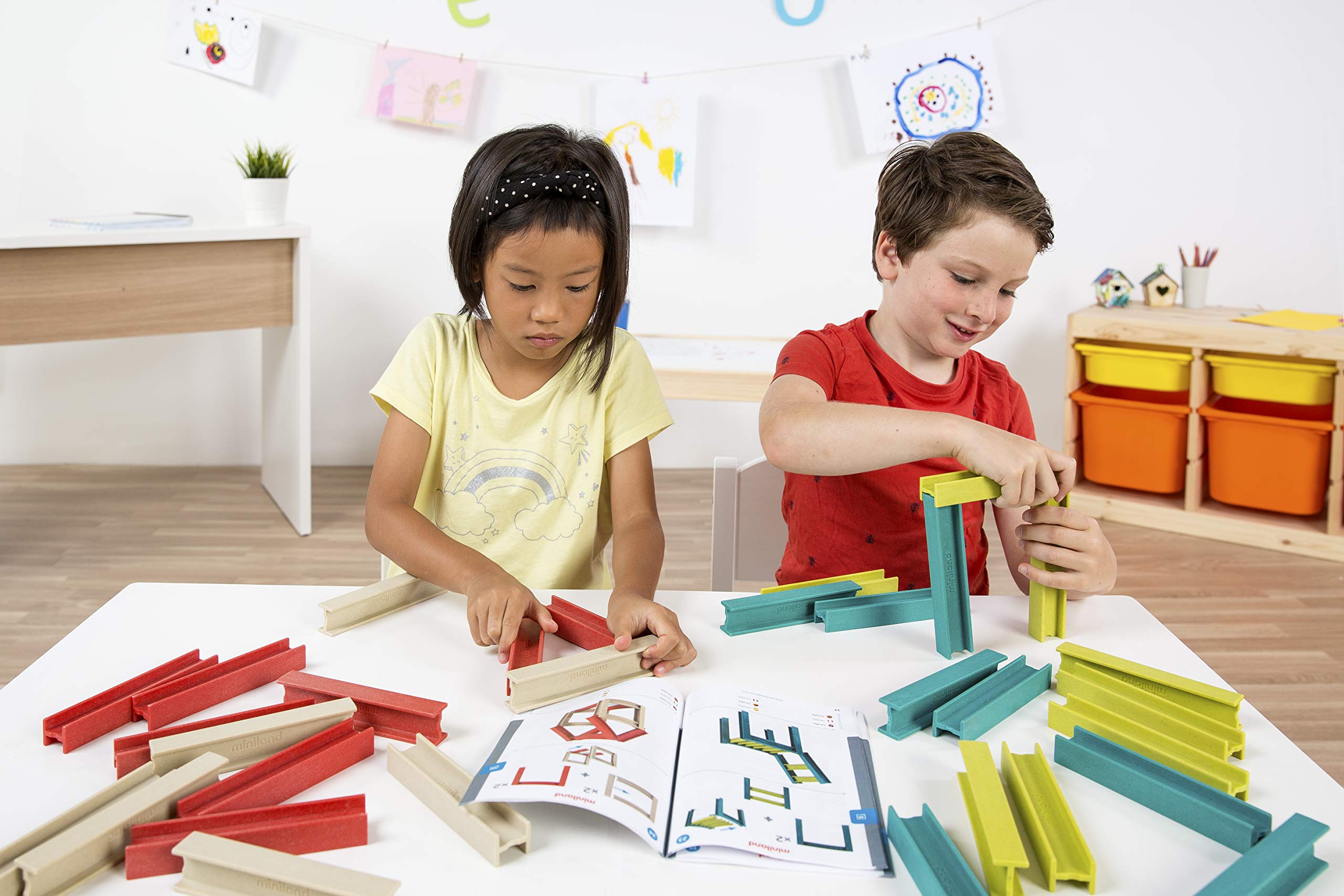 Miniland ECO Beams Building Set Bauset 32 Balken nachhaltig