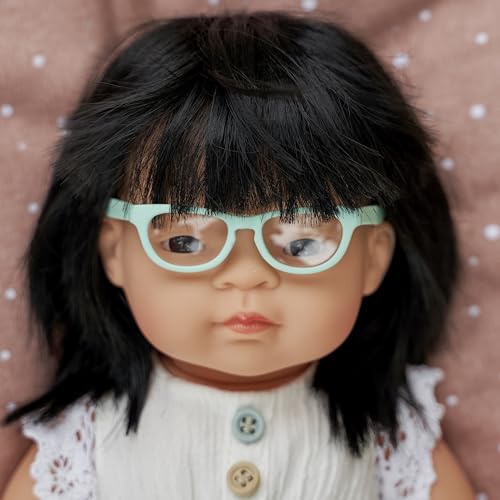 Miniland Babypuppe 38cm asiatisch Mädchen mit Brille Vanilleduft