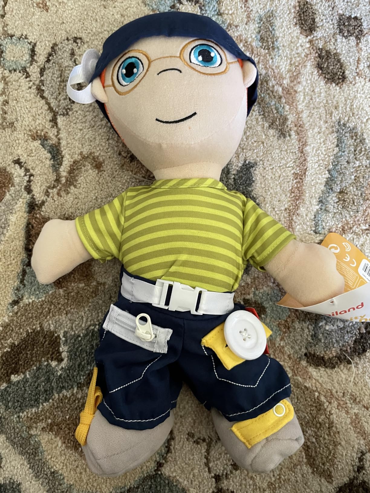 Miniland Diversity Stoffpuppe Junge 40cm mit Verschlüssen