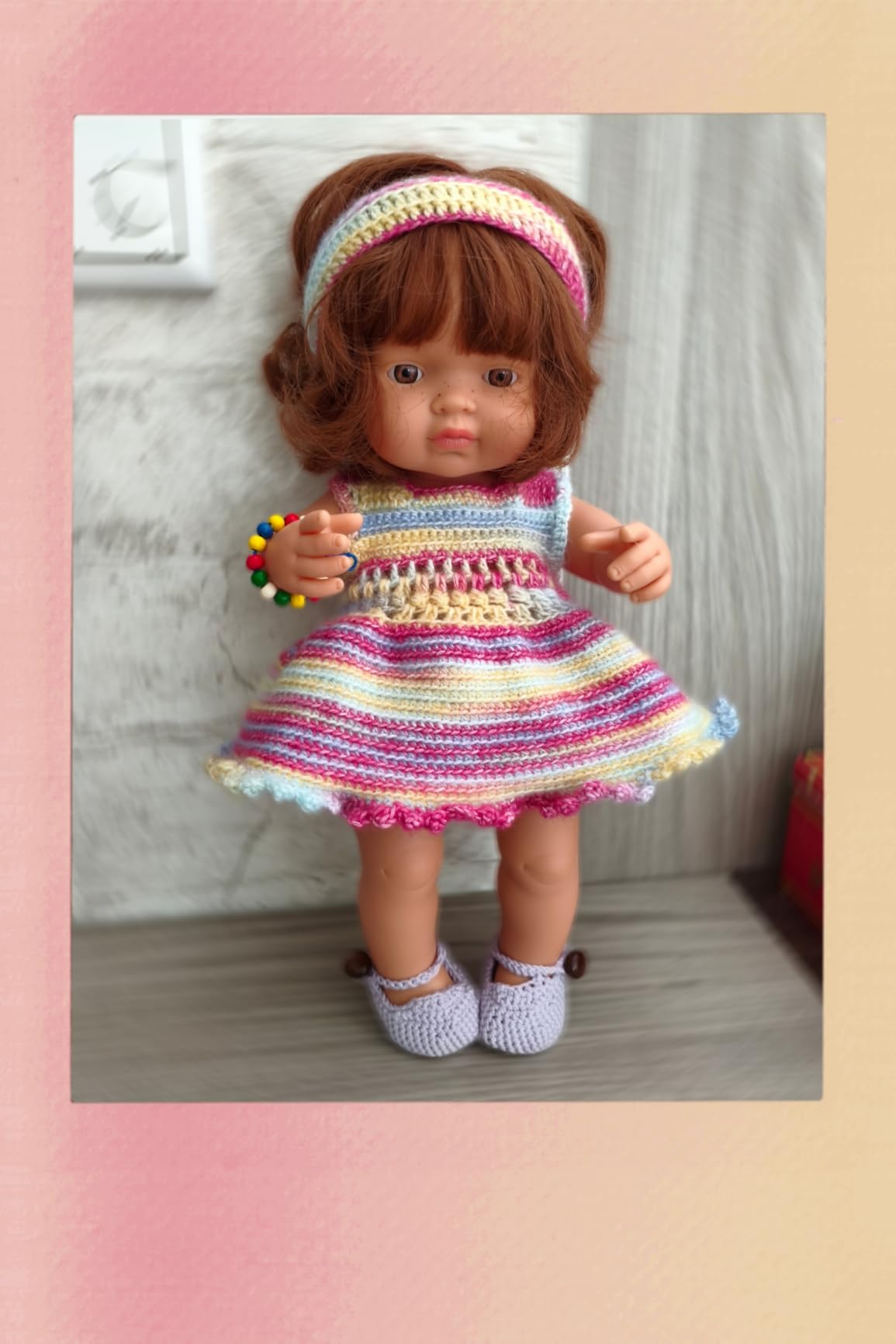 Miniland Dolls Babypuppe 38cm rothaariges Mädchen Vanilleduft