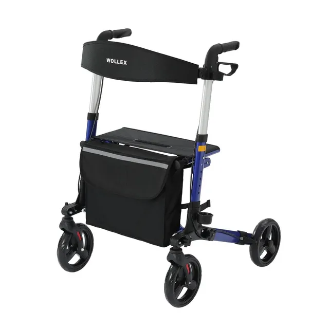 Sitwell Aluminium Rollator Faltbar Blau Gehhilfe 136kg