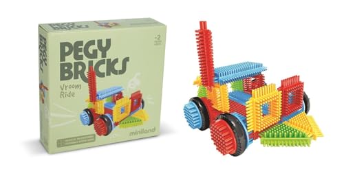 Miniland Pegy Bricks Vroom Ride Baukasten 22-tlg Auto ab 2 J.