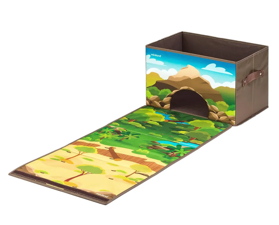 Miniland Forest Jungle Box Aufbewahrungsbox Spielteppich 100cm