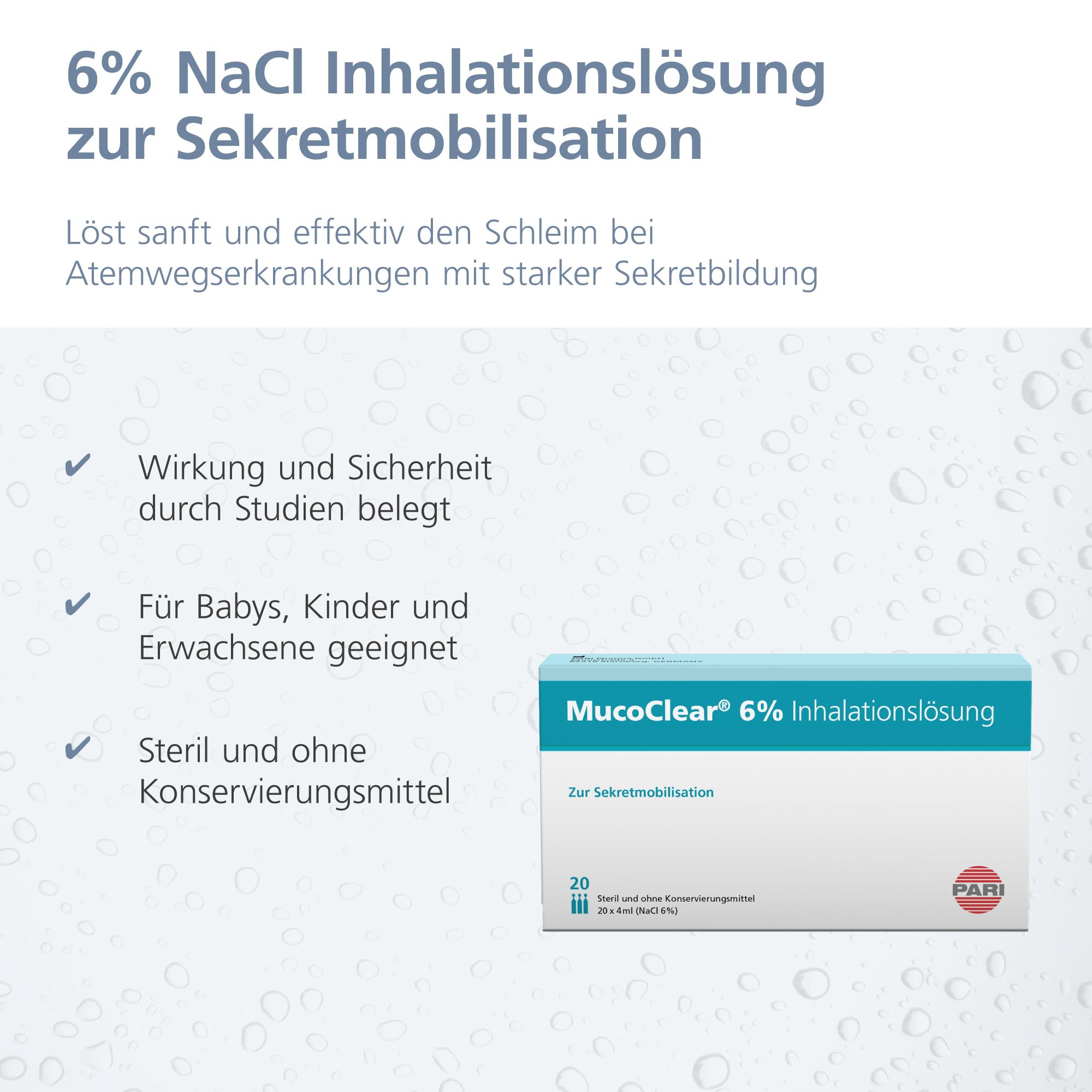 PARI MucoClear 6% Inhalationslösung 20x4 ml hyperton
