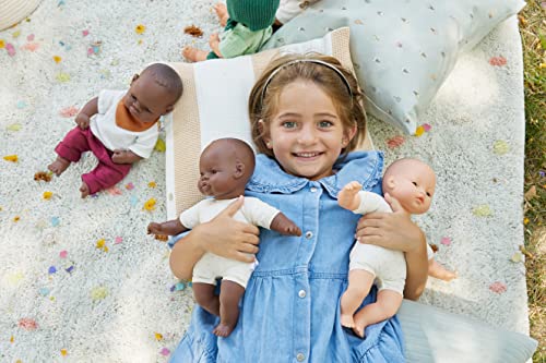 Miniland Dolls Babypuppe 32 cm afrikanisch Stoffkörper