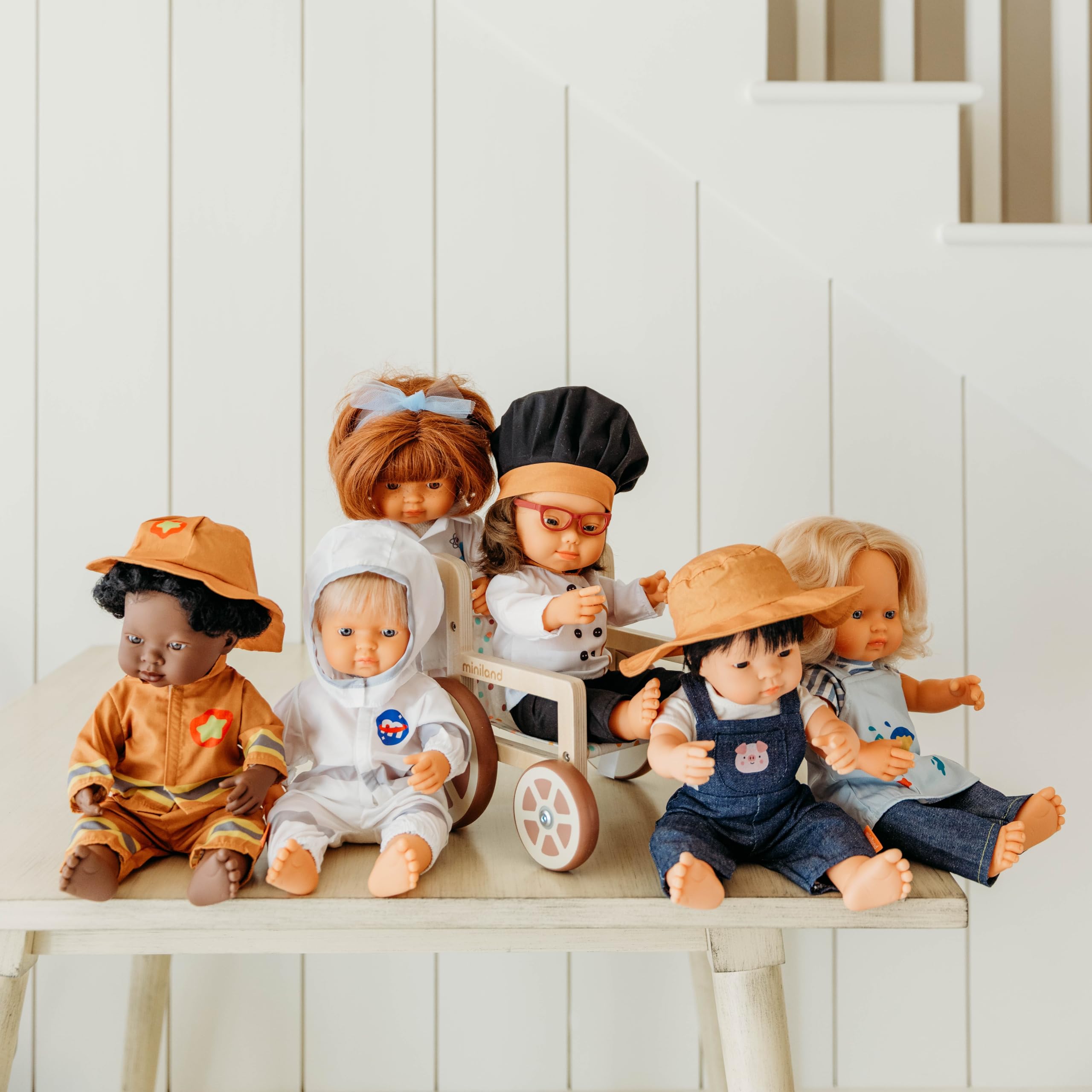 Miniland Dolls Puppenkleidung Feuerwehrmann 38 cm Rollenspiel