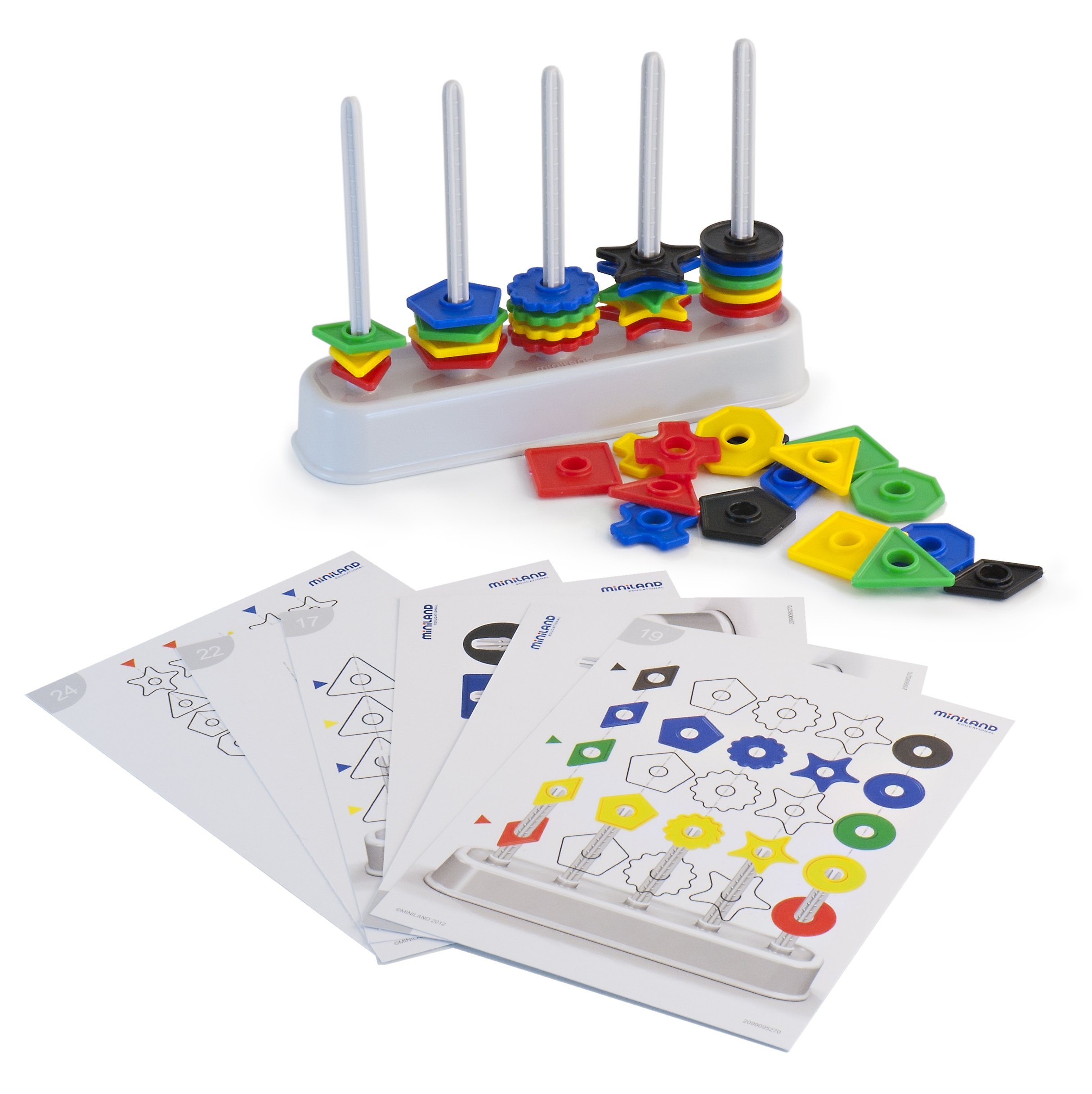 Miniland 95270 Abacolor Shapes Steckspiel 100 Formen Koffer