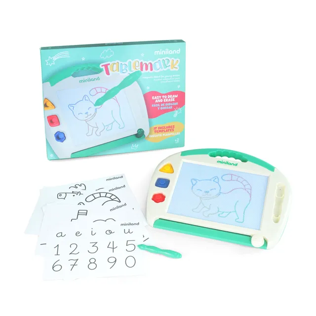 Miniland Tablemark Magnetische Zeichentafel mit Stift mehrfarbig